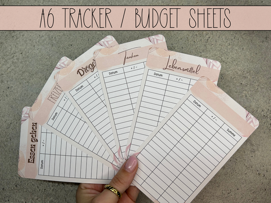 A6 Tracker / Budget Sheets Ästhetik