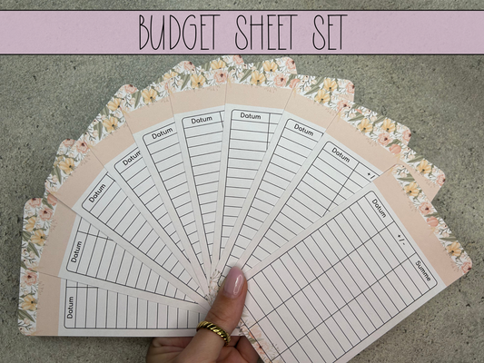 10x Budget Sheets Flower
