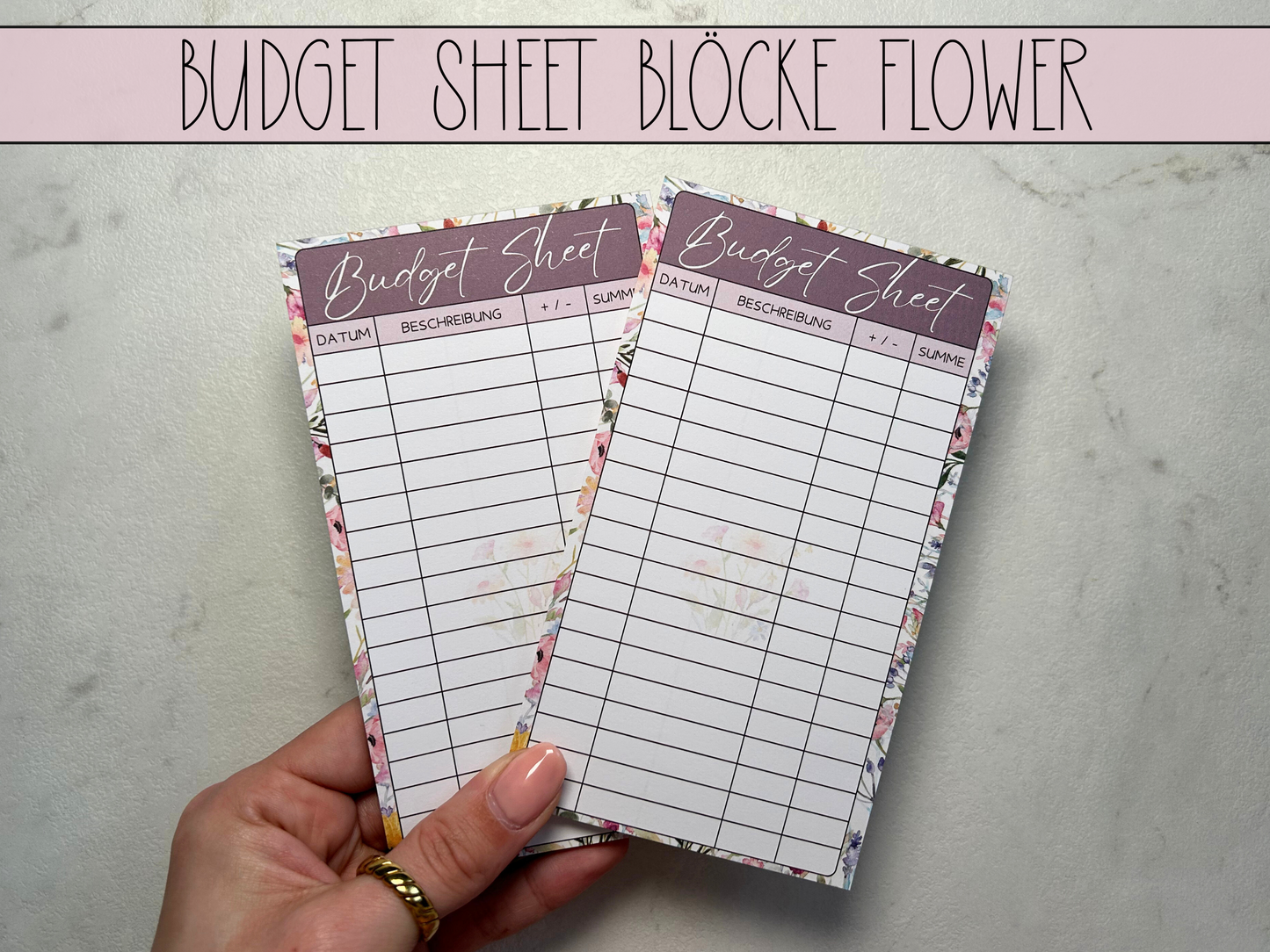 Budget Sheet Blöcke Flower