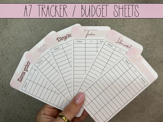 A7 Tracker / Budget Sheets Minimalistisch