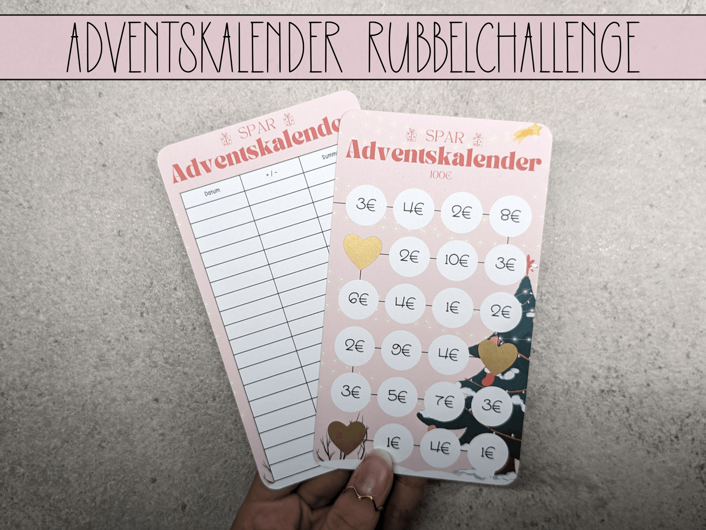 Adventskalender Rubbelchallenge - Budgethelden