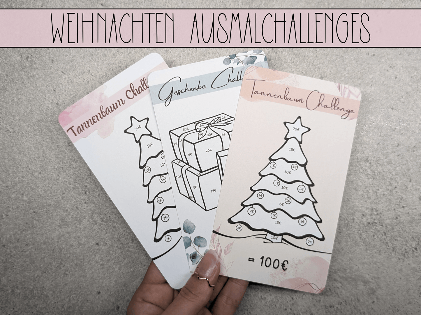 Weihnachten Ausmalchallenges - Budgethelden