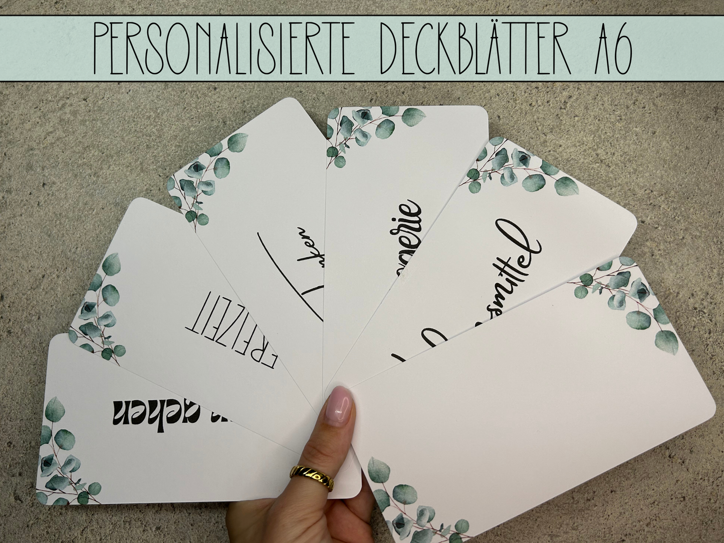 A6 Deckblätter Eukalyptus