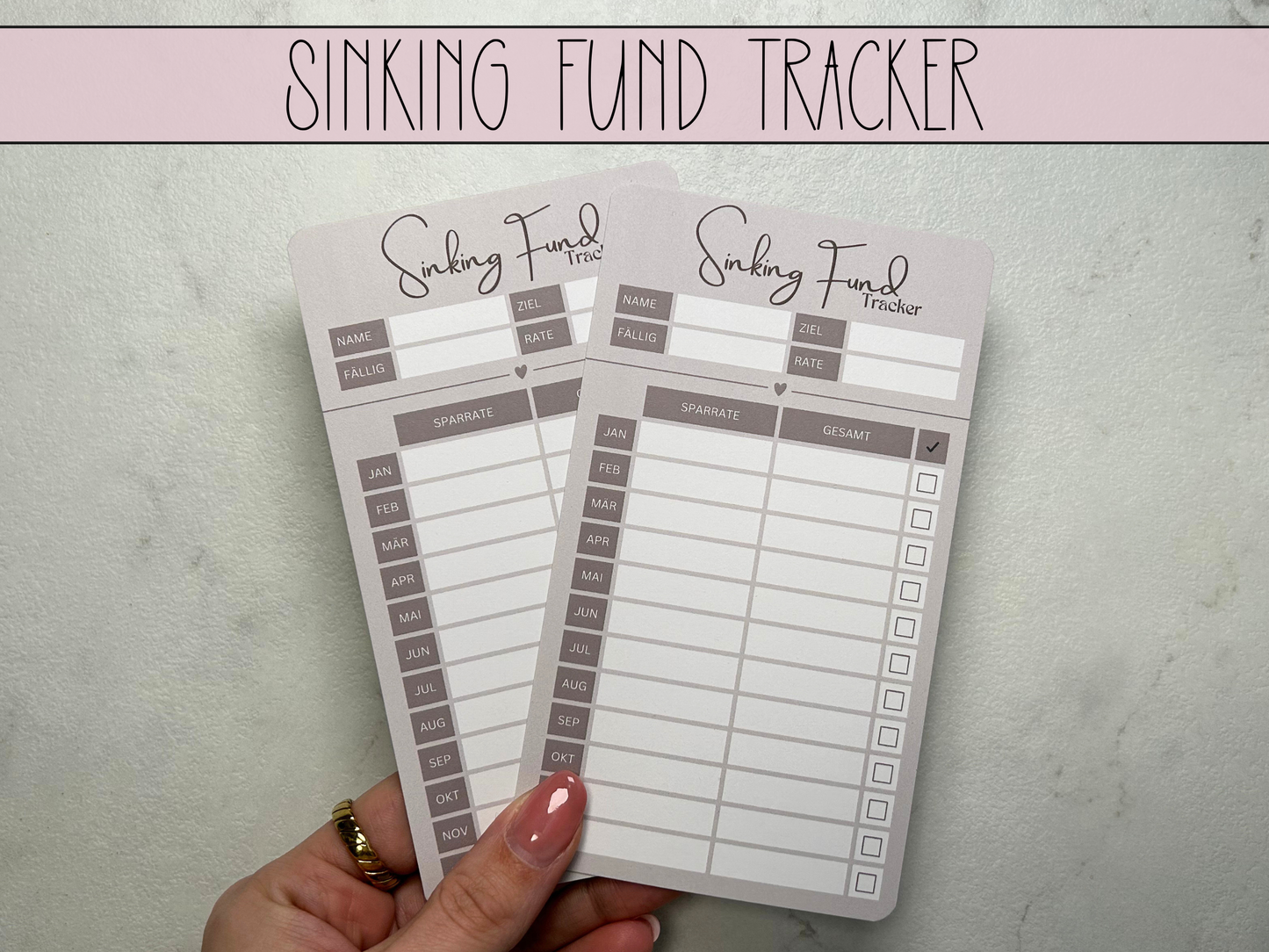 Sinking Fund Tracker Hochformat