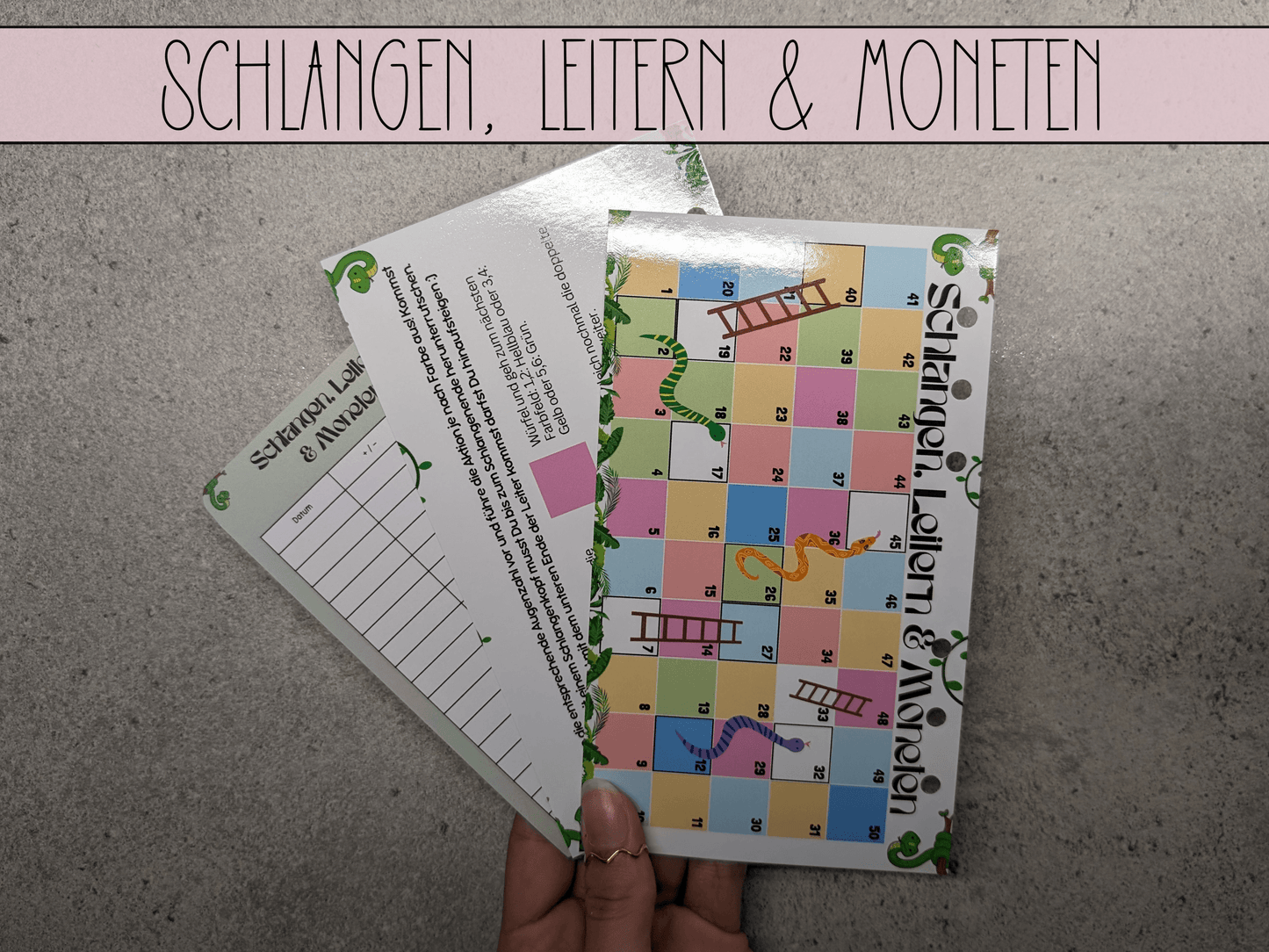 Schlangen, Leitern & Moneten Sparspiel - Budgethelden