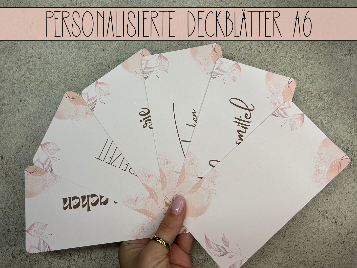 A6 Deckblätter Ästhetik