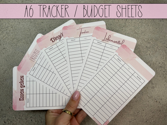A6 Tracker / Budget Sheets Minimalistisch