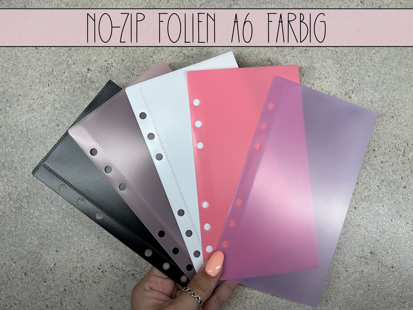 No-Zip Folien A6 Farbig