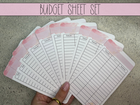 10x Budget Sheets Minimalistisch