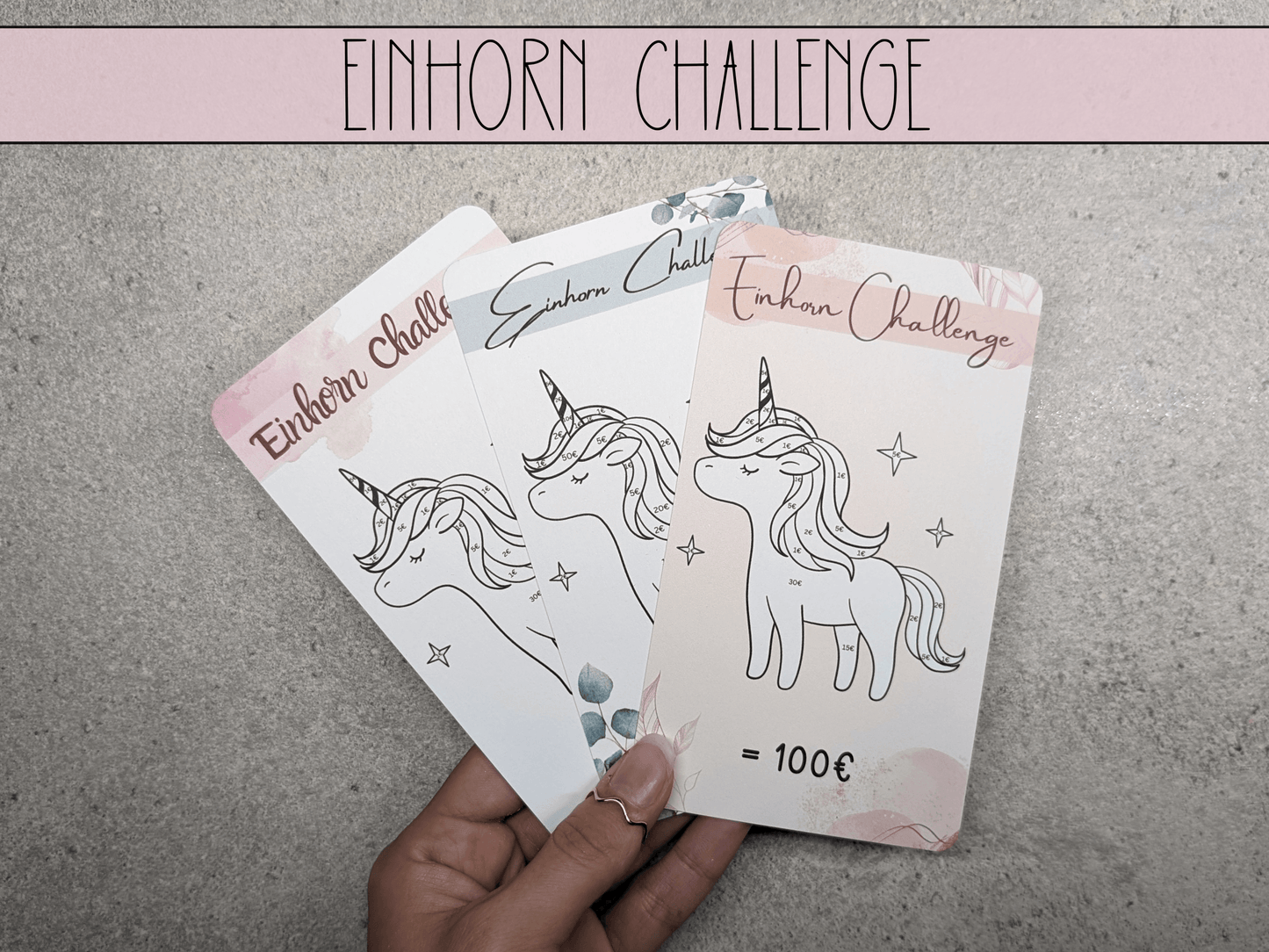Einhorn Ausmalchallenges - Budgethelden