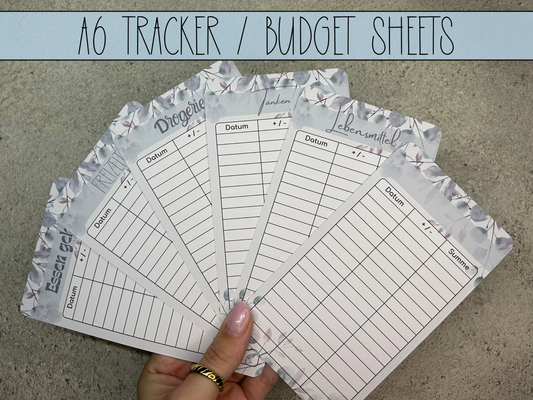 A6 Tracker / Budget Sheets Relax