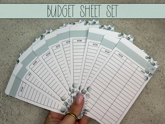 10x Budget Sheets Eukalyptus