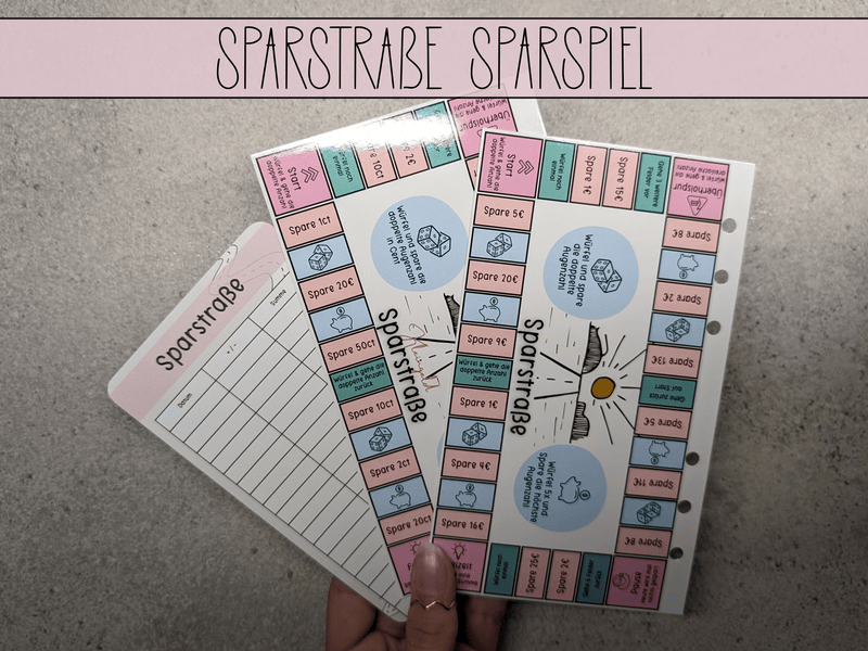 Sparstraße Sparspiel - Budgethelden