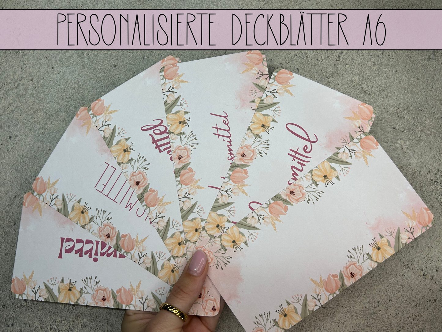 A6 Deckblätter Flower