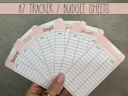 A7 Tracker / Budget Sheets Ästhetik