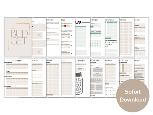 NEU Budget Jahresplaner 154 Seiten A4 & A5