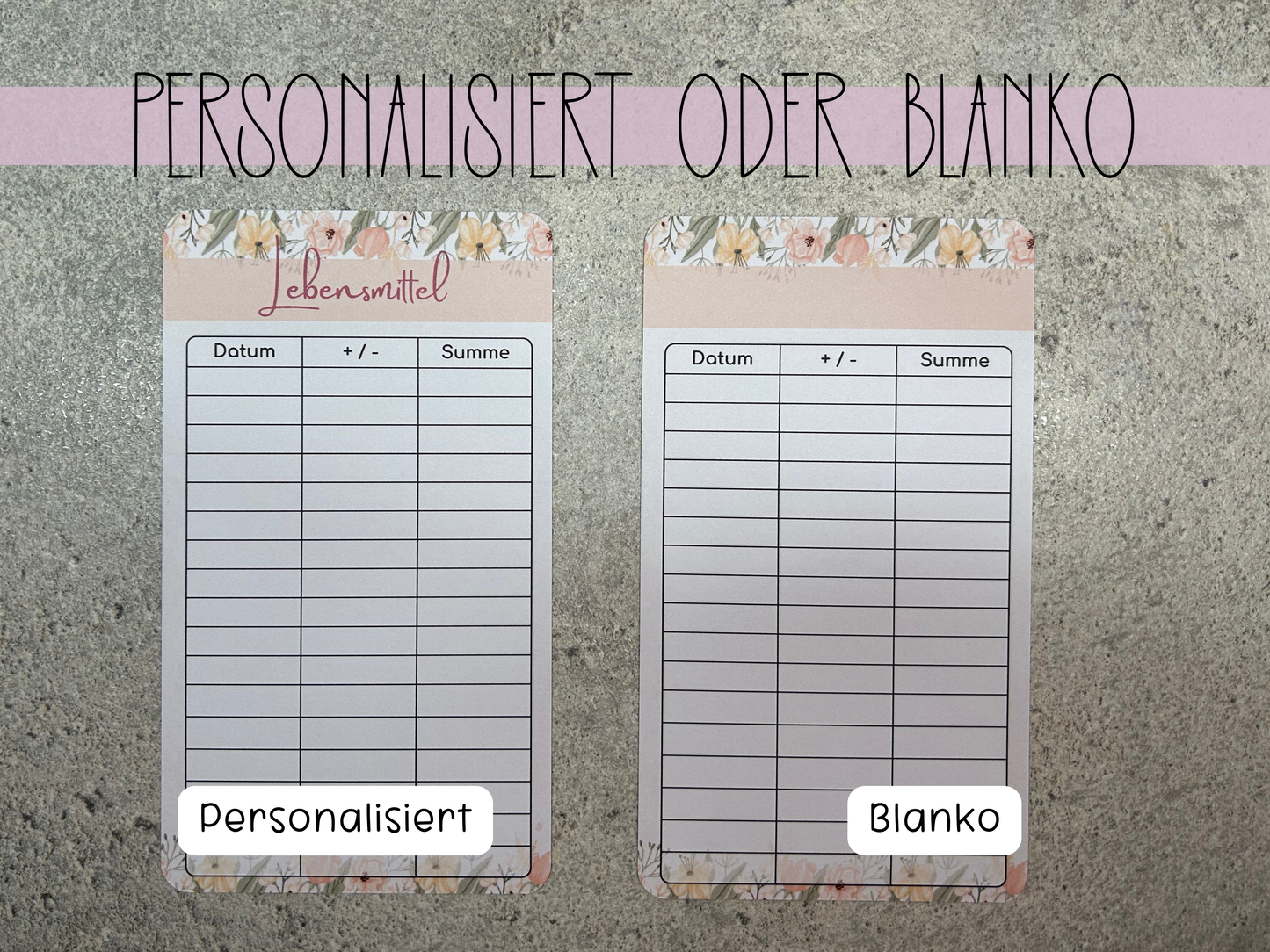 A6 Tracker / Budget Sheets Flower