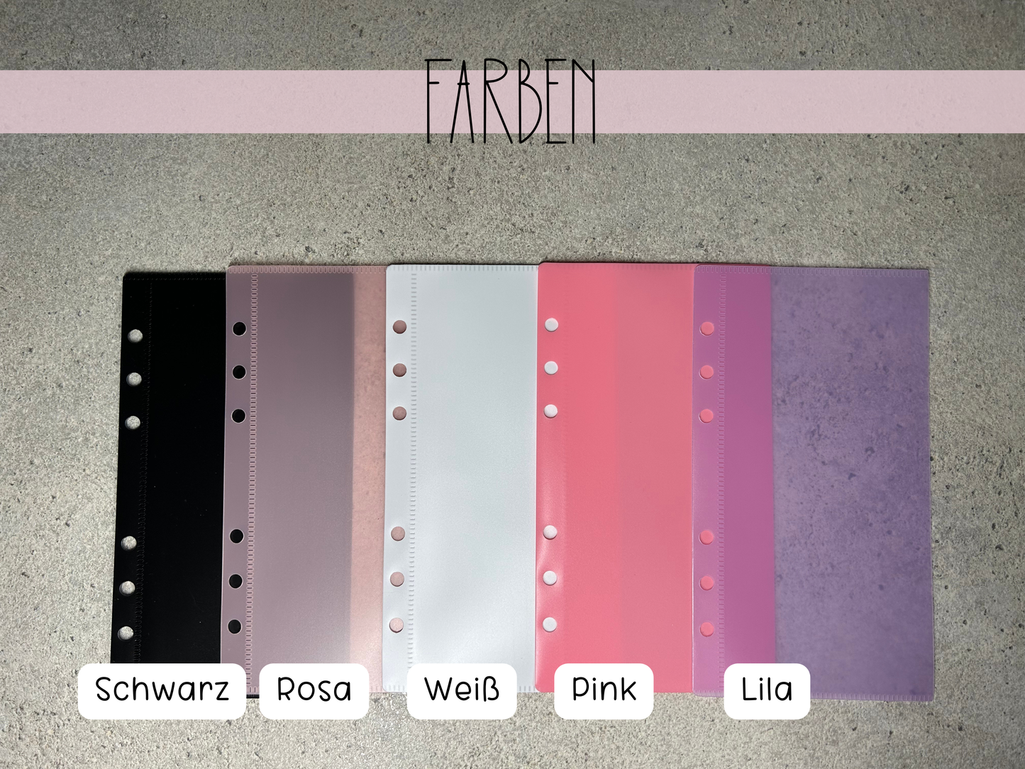 No-Zip Folien A6 Farbig