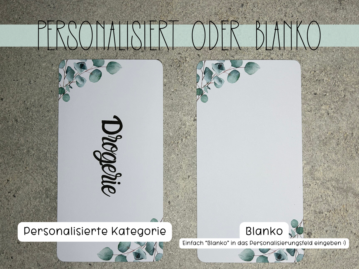 A6 Deckblätter Eukalyptus