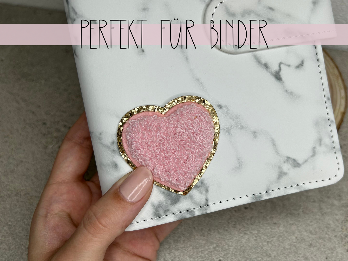 Glitzer Patches Herz