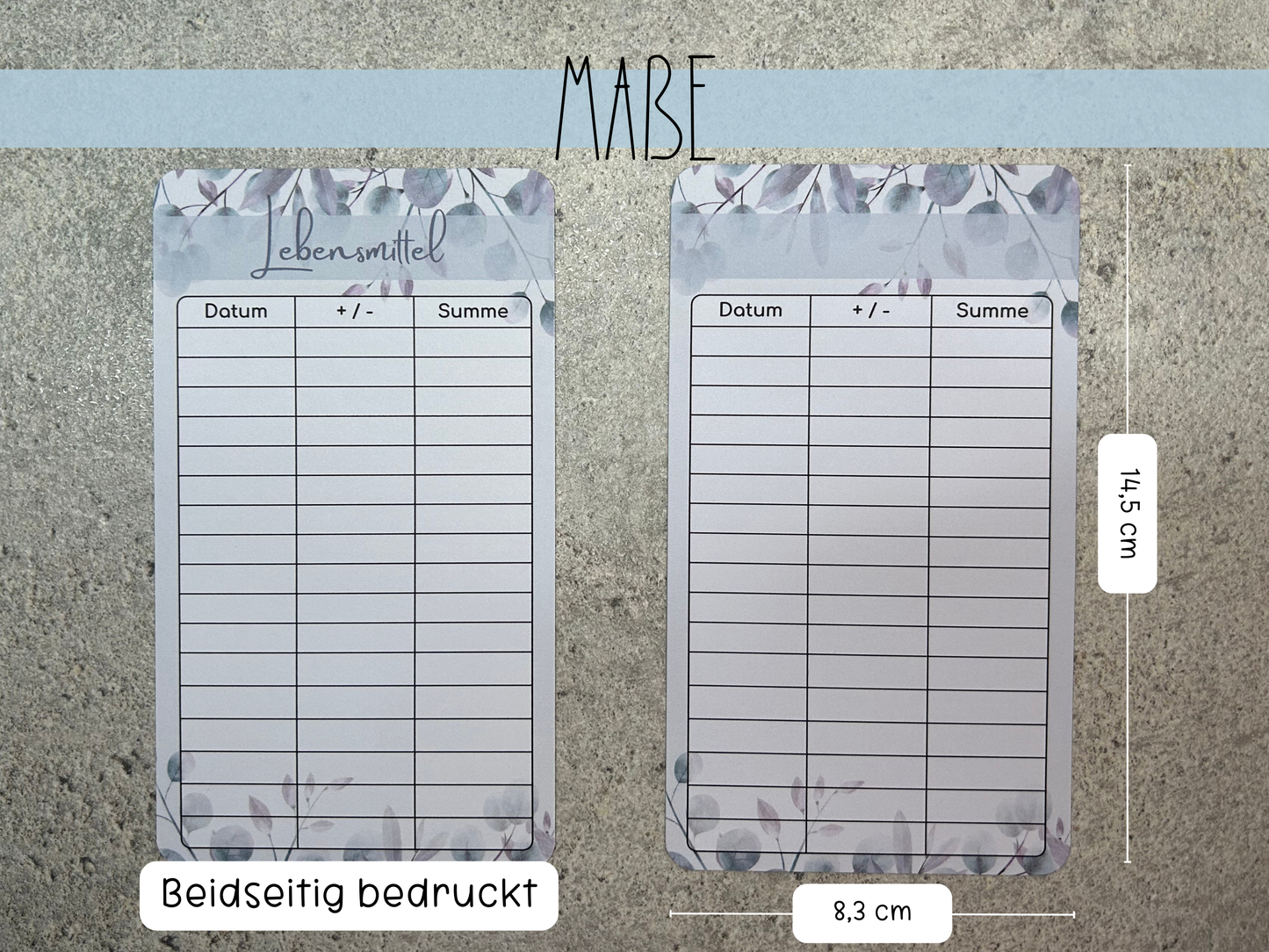 A6 Tracker / Budget Sheets Relax