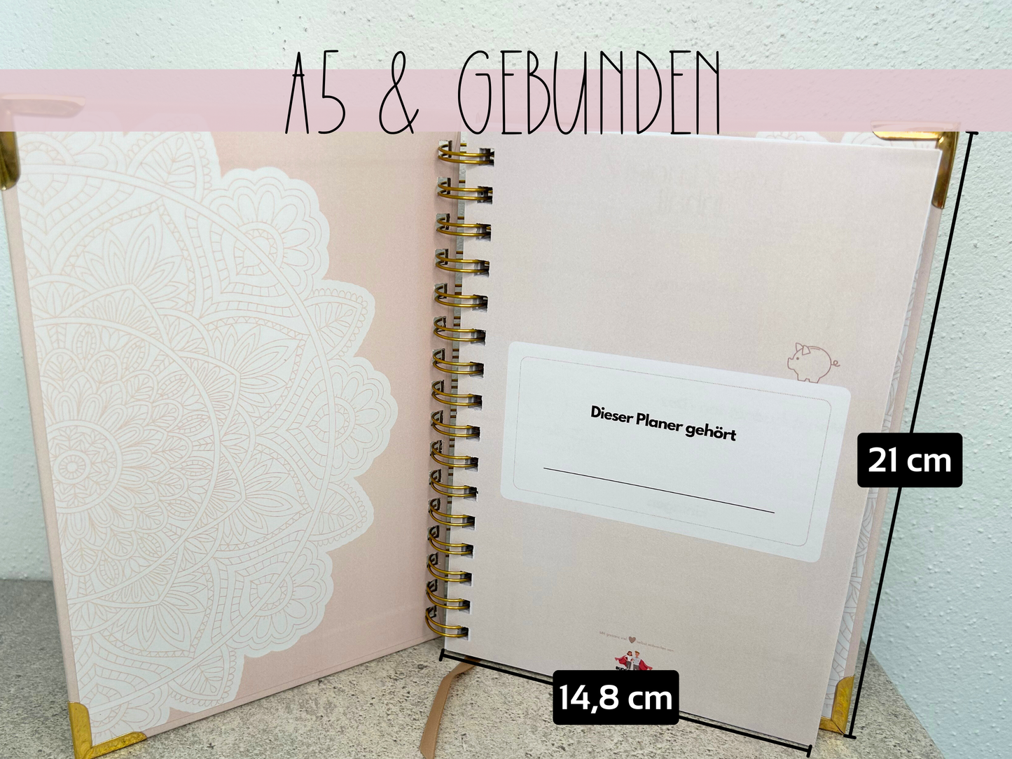 NEU Premium Jahresplaner A5 Gebunden