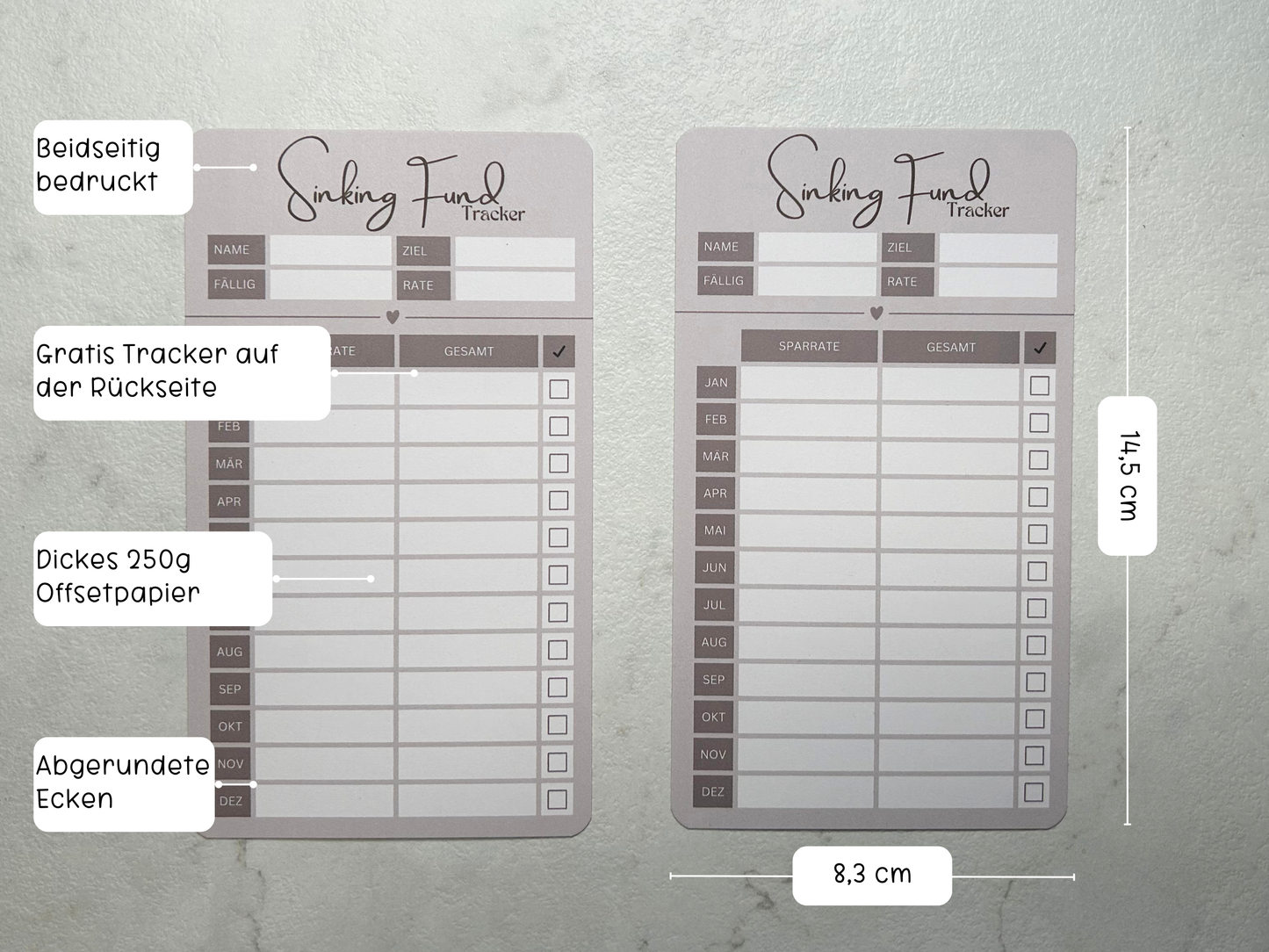 Sinking Fund Tracker Hochformat