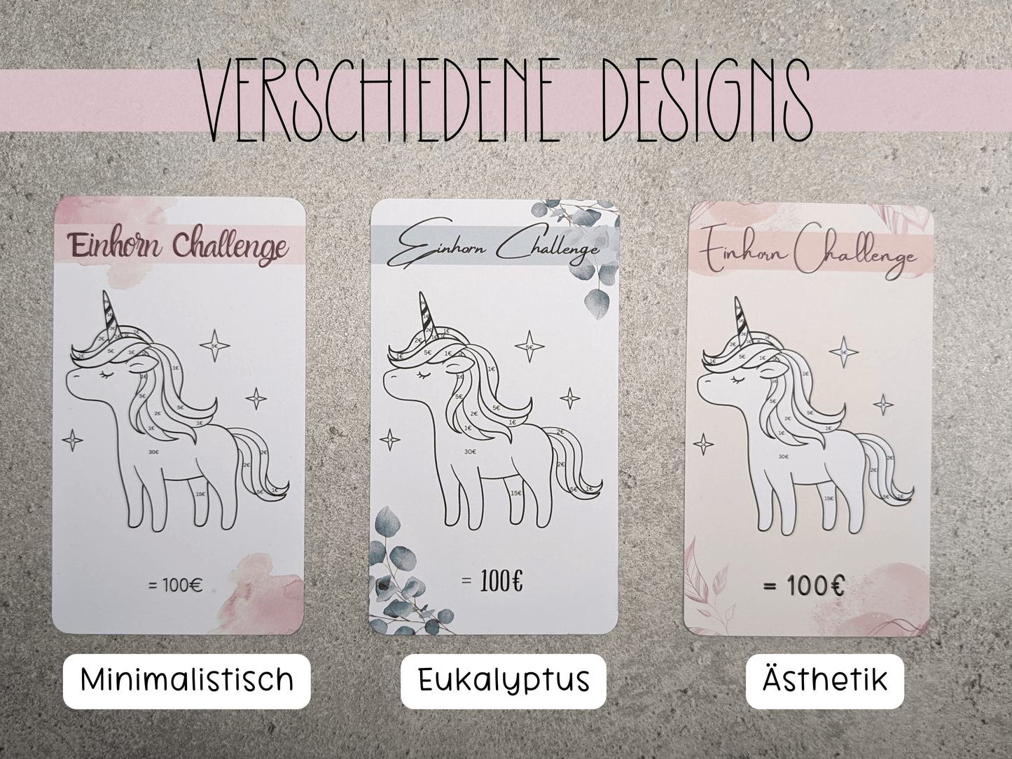 Einhorn Ausmalchallenges - Budgethelden