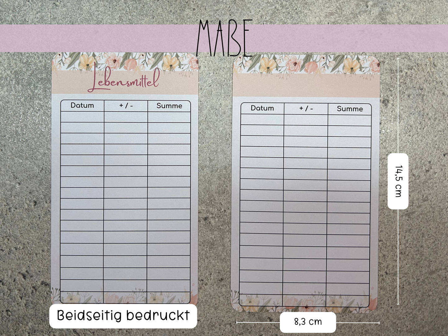 A6 Tracker / Budget Sheets Flower