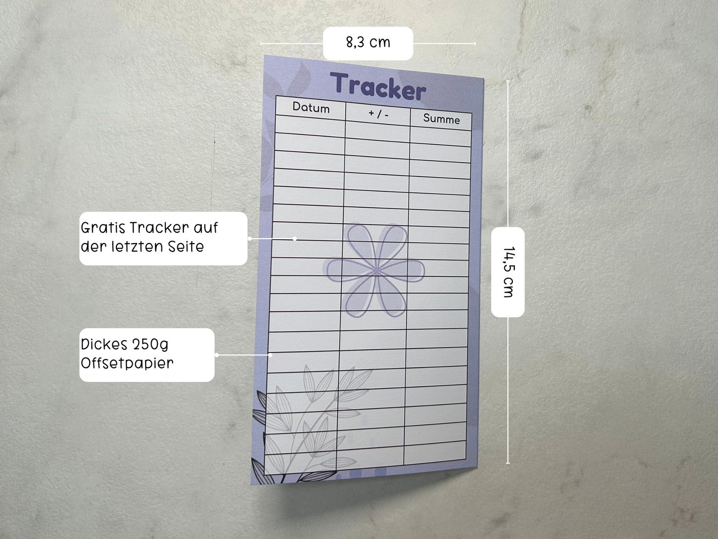 500€ Sparplan Klappkarte