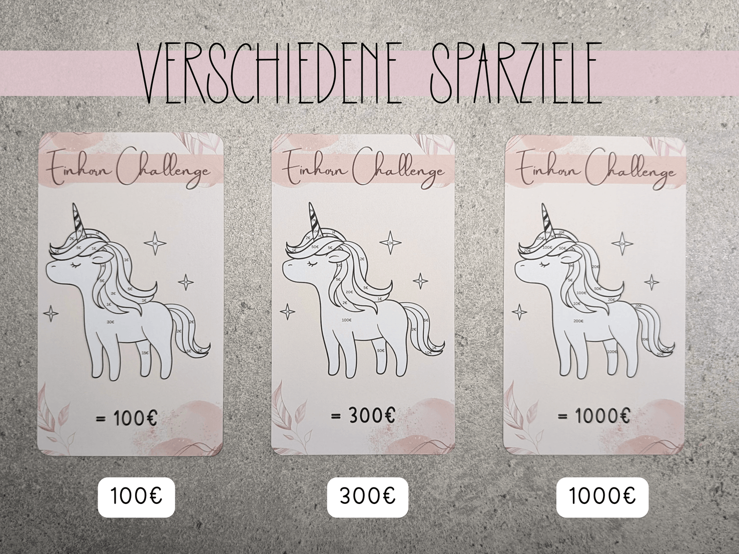 Einhorn Ausmalchallenges - Budgethelden