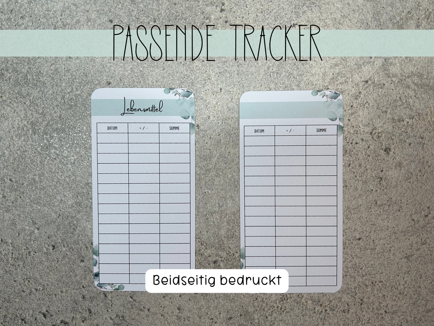 A7 Deckblätter Eukalyptus