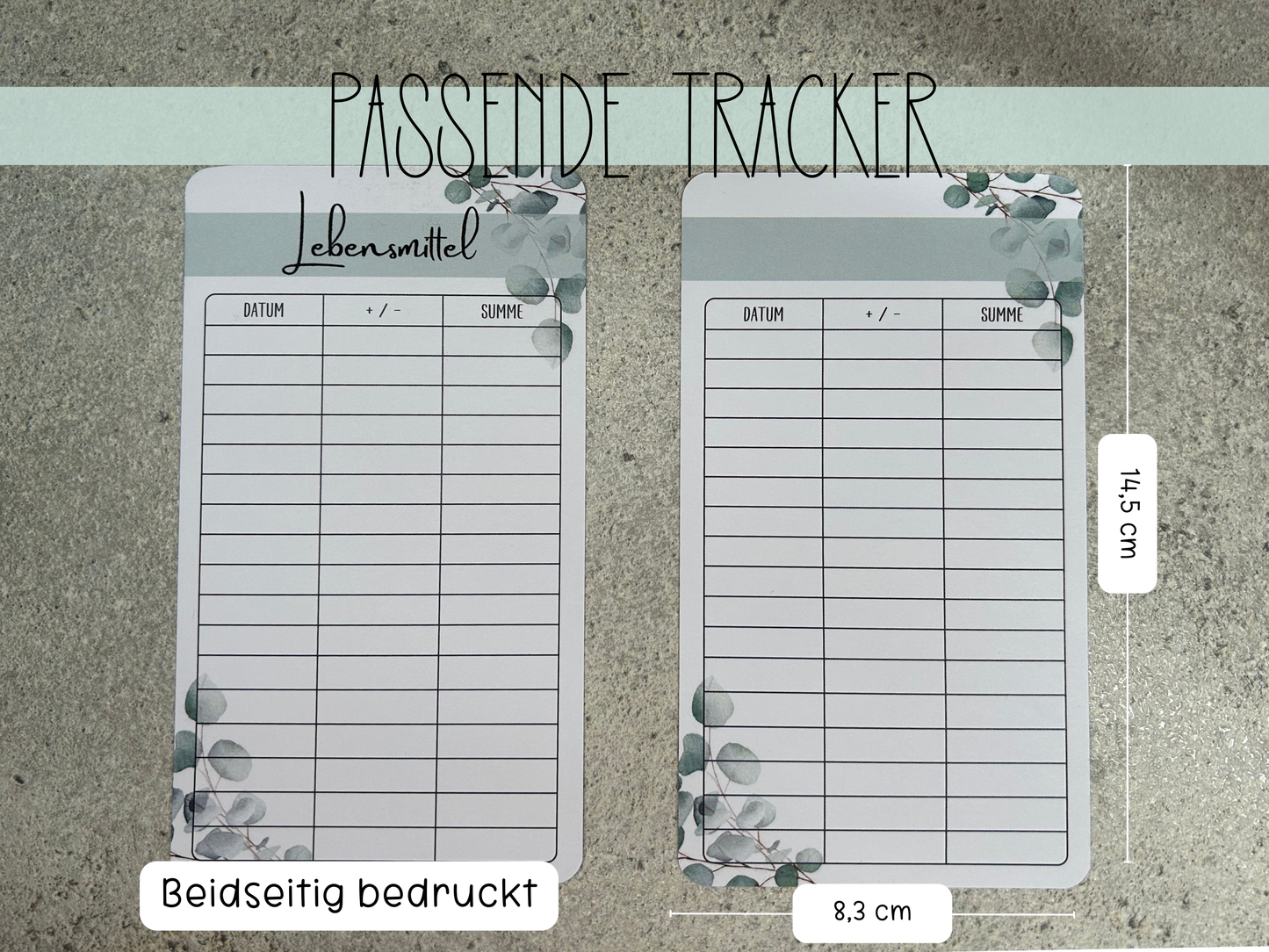 A6 Deckblätter Eukalyptus