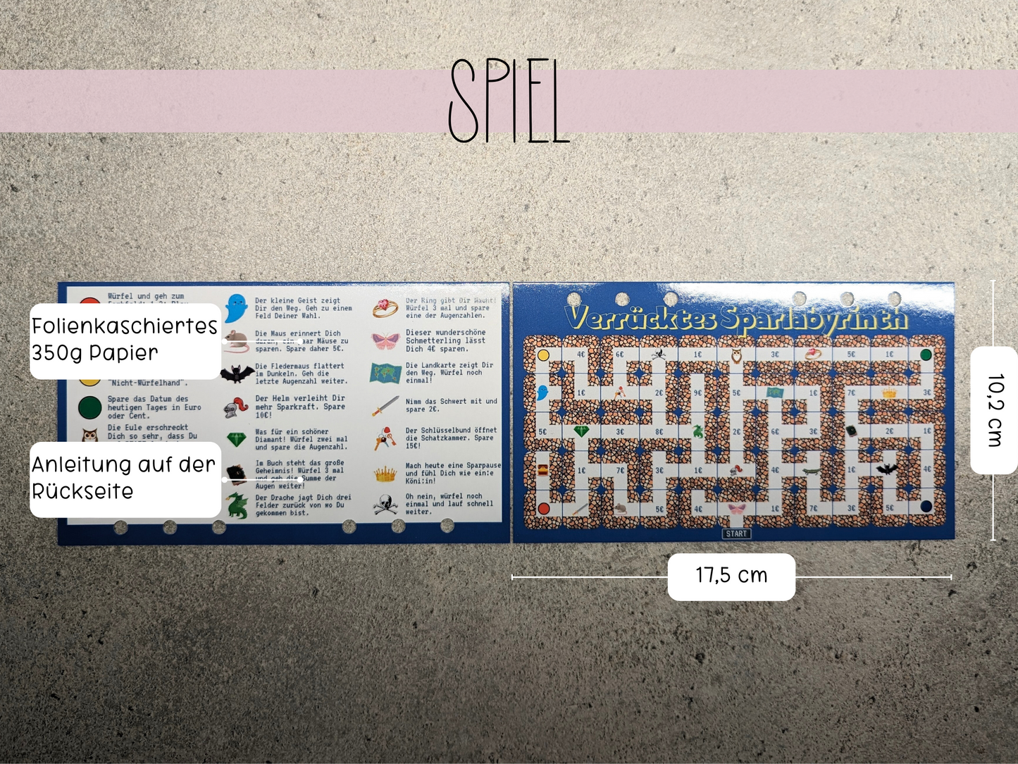 Das verrückte Sparlabyrinth Sparspiel