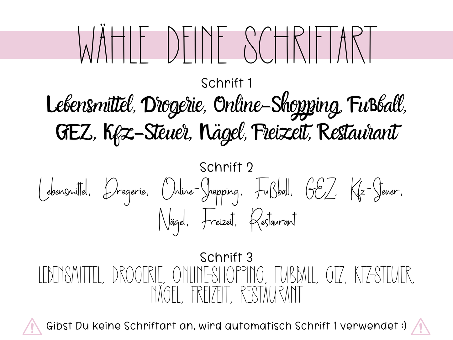A7 Deckblätter Minimalistisch