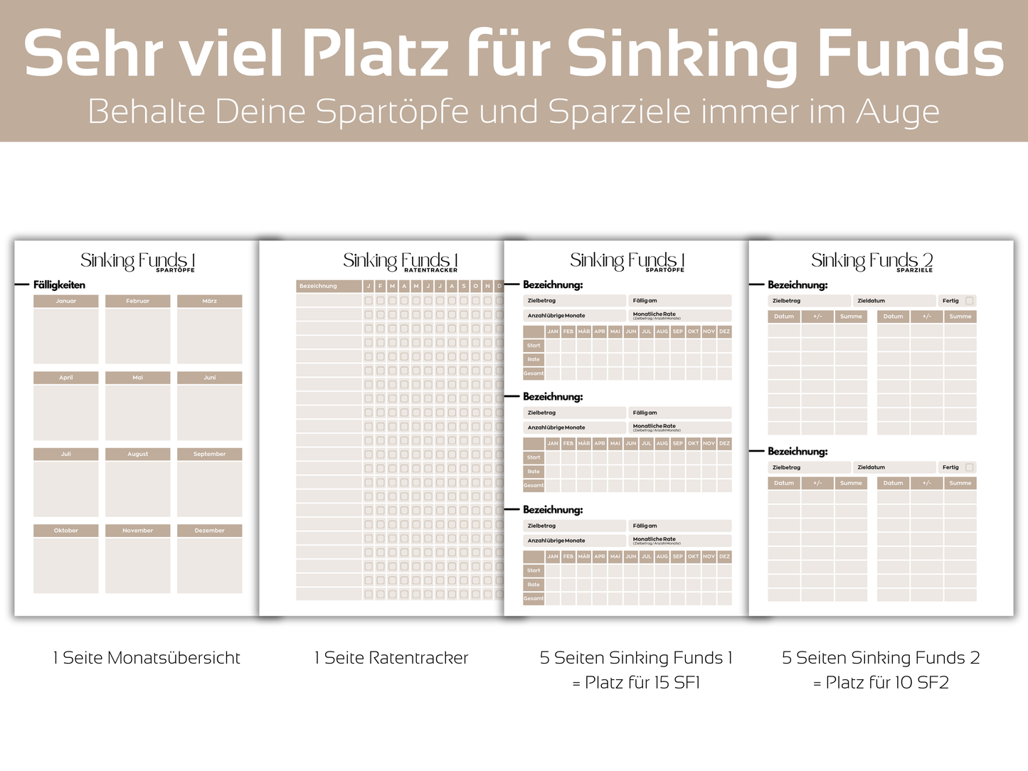 NEU Budget Jahresplaner 154 Seiten A4 & A5