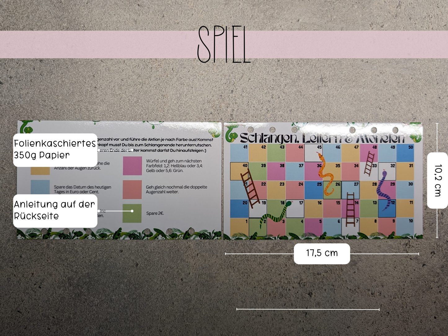 Schlangen, Leitern & Moneten Sparspiel