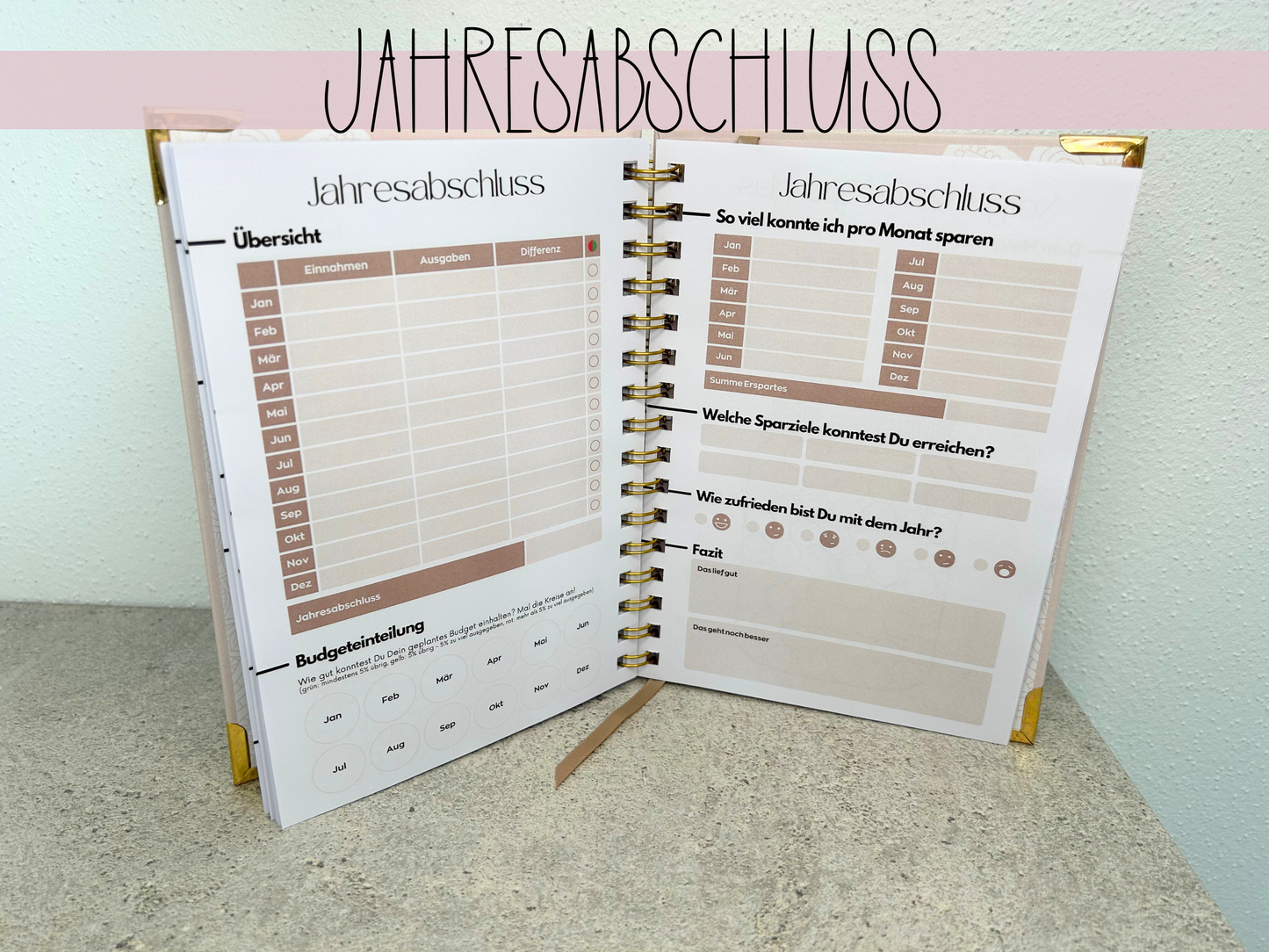 NEU Premium Jahresplaner A5 Gebunden