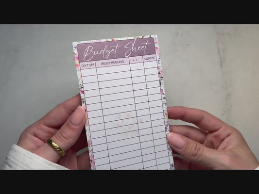 Budget Sheet Blöcke Flower