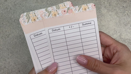 10x Budget Sheets Flower