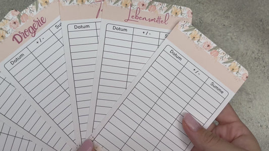 A6 Tracker / Budget Sheets Flower