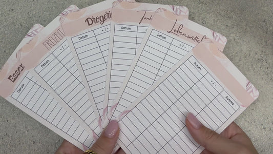 A6 Tracker / Budget Sheets Ästhetik
