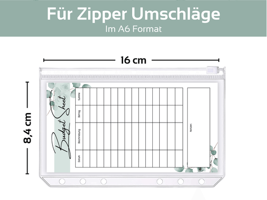 Budget Sheet Vorlage Eukalyptus - Budgethelden