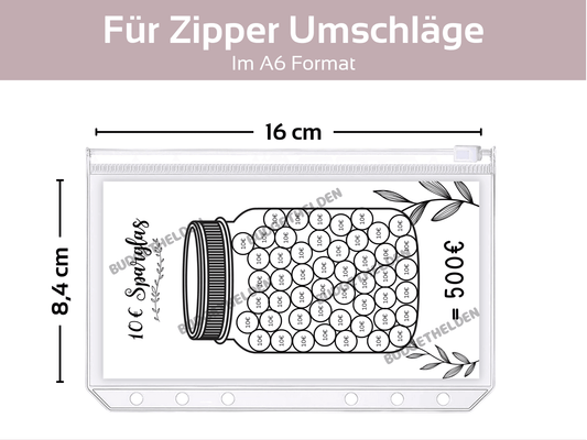 90 Schwarz Weiß Sparchallenges Set - Budgethelden