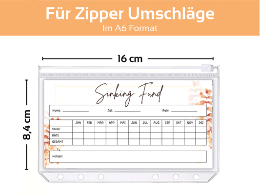 Sinking Fund Tracker Vorlage Herbstlich - Budgethelden
