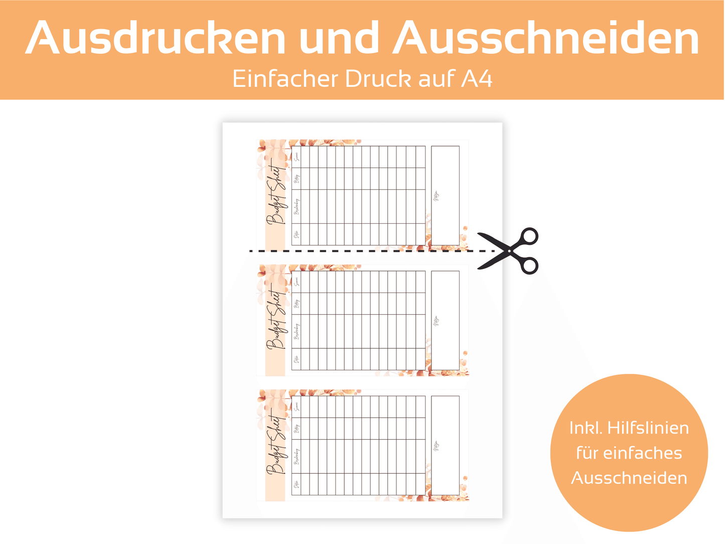 Budget Sheet Vorlage Herbstlich - Budgethelden