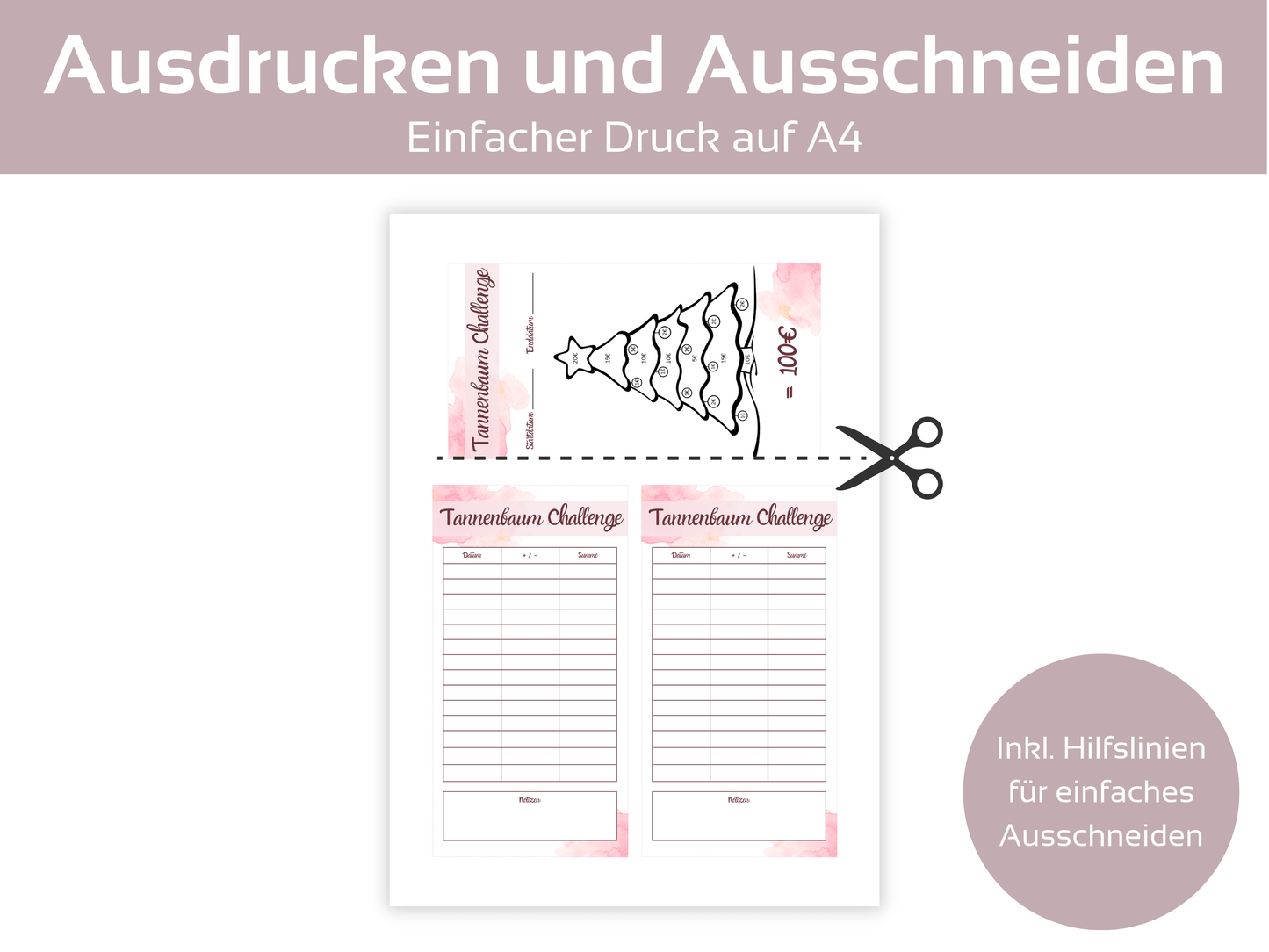 Weihnachten Ausmalchallenges - Budgethelden