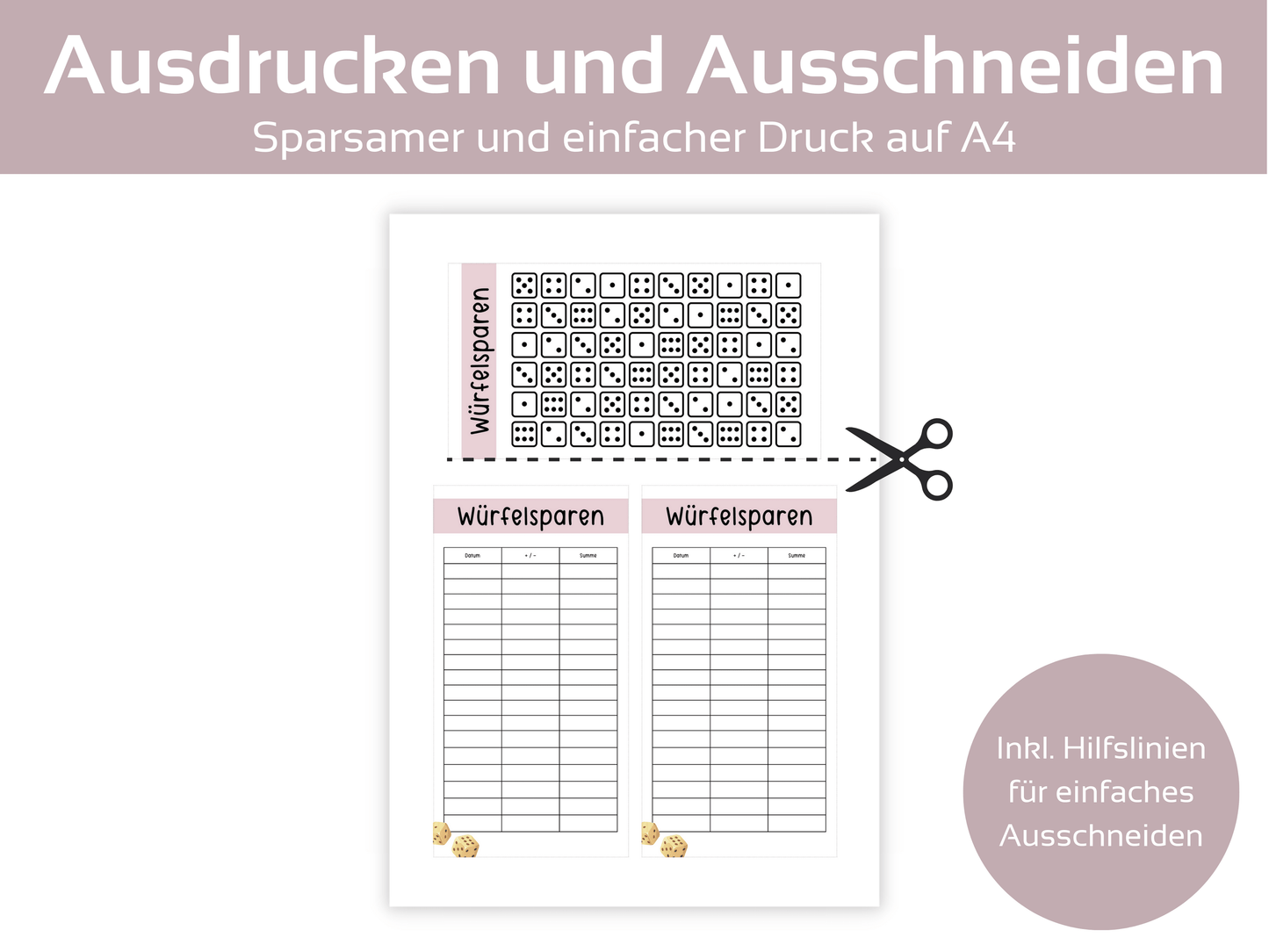 Würfelsparen Challenge - Budgethelden