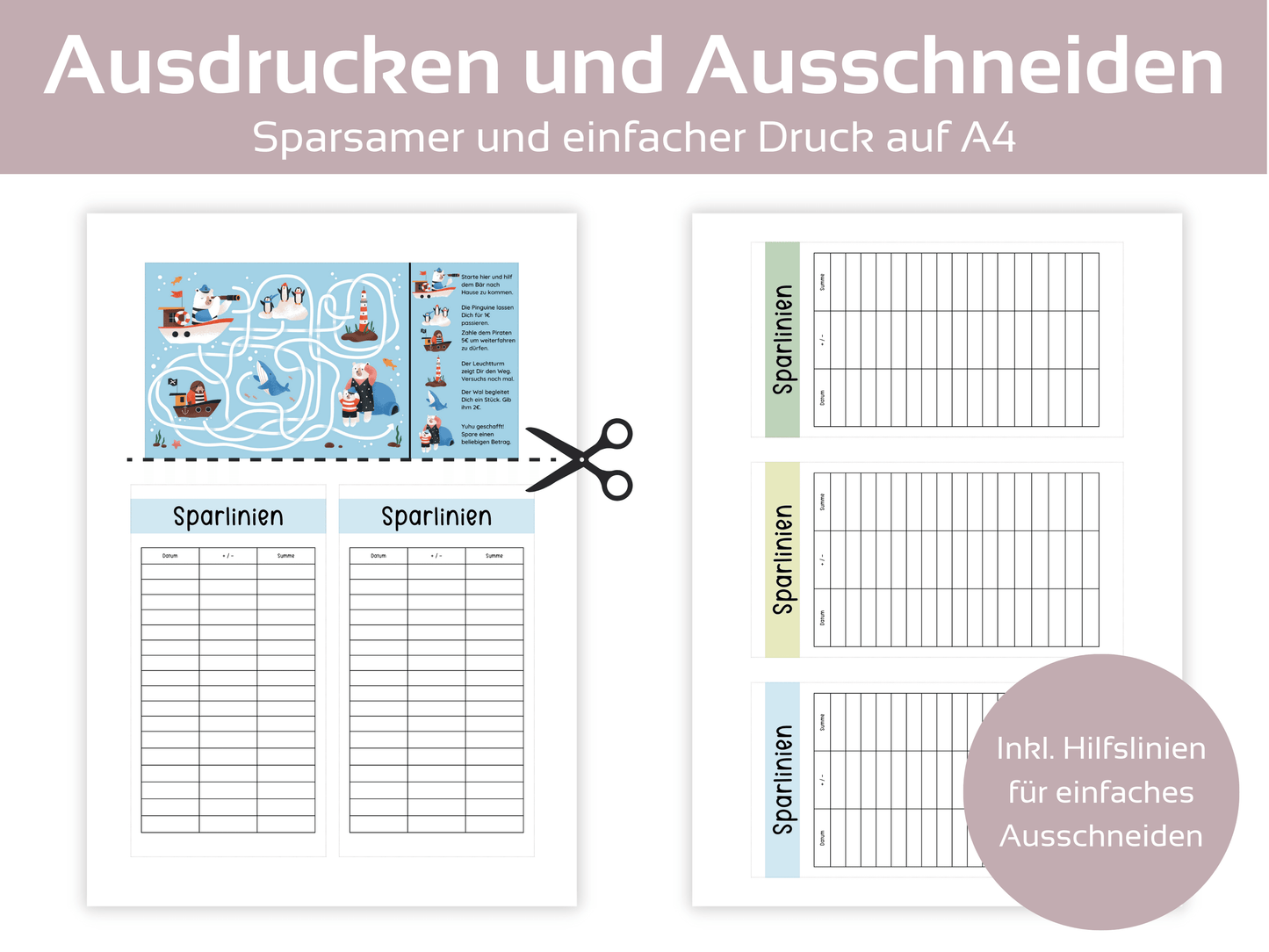 Sparlinien Sparspiel Set - Budgethelden