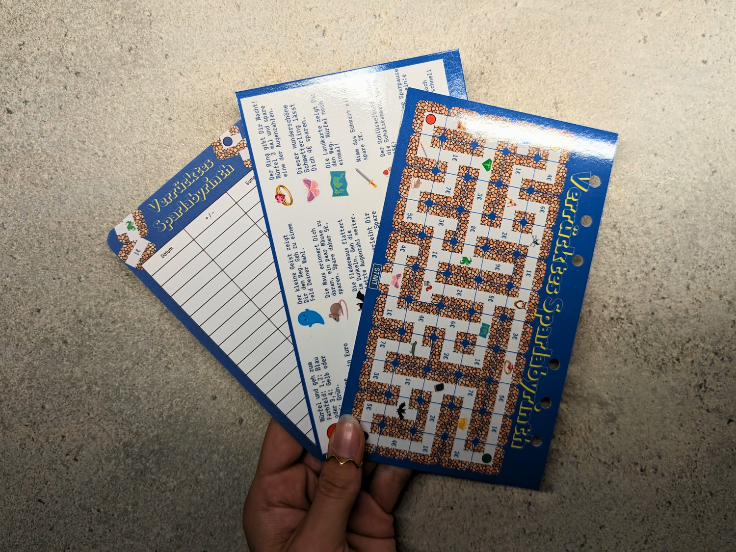 Sparspiele Einlegekarten